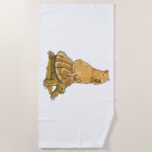 Funny Capybara Animal Turtle Cute Capybara Strandlaken (Voorkant)