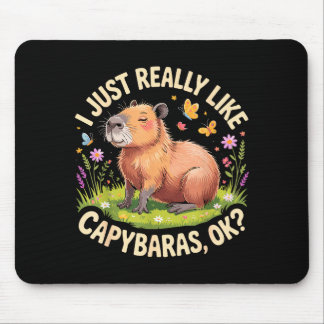 Funny Capybara Art For Men Women Kids Capy Rodent  Muismat