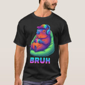 Funny Capybara Bruh Video Games Lovers T-shirt (Voorkant)