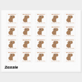 Funny Capybara Custom Vierkante Sticker (Vel)