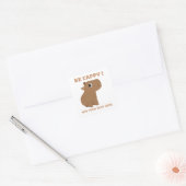 Funny Capybara Custom Vierkante Sticker (Envelop)