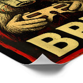 Funny Capybara Gamer Bruh Graphic Tee Men Boys Tee Poster (Hoek)