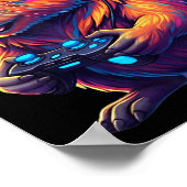 Funny Capybara Gamer Gaming Video Games Capybara Poster (Hoek)