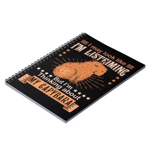 Funny Capybara Gift Women Kinder Capybara Notitieboek (Linkerzijde)