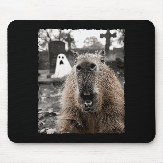Funny Capybara Halloween Costume  Muismat (Voorkant)