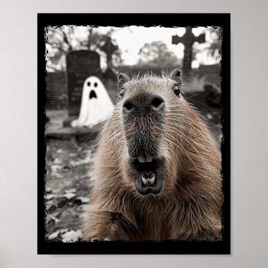 Funny Capybara Halloween Costume Poster (Voorkant)