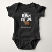 Funny Capybara Lover Cute Animal Romper (Voorkant)