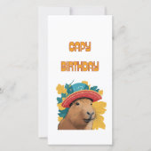 Funny Capybara Pun carte d'anniversaire (Devant)