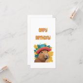 Funny Capybara Pun carte d'anniversaire (Devant/Arrière en situation)