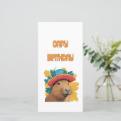 Funny Capybara Pun carte d'anniversaire (Debout devant)