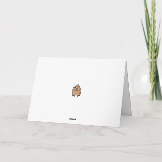 Funny Capybara Pun carte d'anniversaire (Dos)