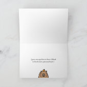 Funny Capybara Pun carte d'anniversaire (Intérieur)