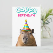 Funny Capybara Pun Verjaardag Kaart (Staand voorkant)