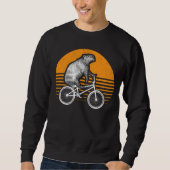 Funny Capybara Riding Bike Retro Capibara Bicycle Trui (Voorkant)