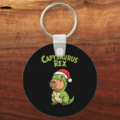 Funny Capybara T-rex Costume Christmas Kids Boys Sleutelhanger (Voorkant)