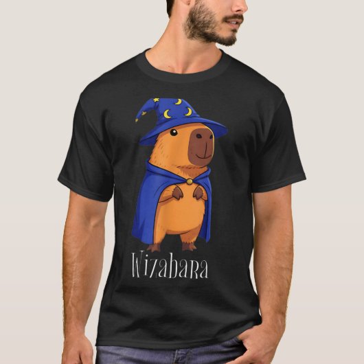 Funny Capybara Wizard Costume Wizabara Graphic Kid T-shirt (Voorkant)