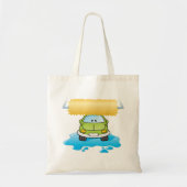 Funny car in een auto was Canvas tas (Voorkant)