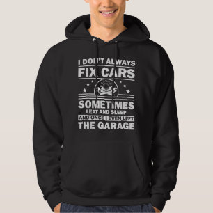 Funny Car Mechanic Design for Men Automobile Mecha Hoodie
