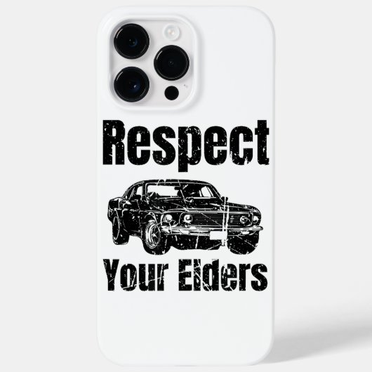 Funny Car -  respect voor uw oudere man Case-Mate iPhone Case (Achterkant)