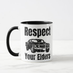 Funny Car - respect voor uw oudere man Mok