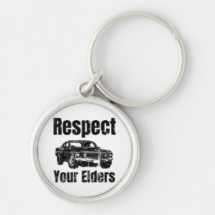 Funny Car - respect voor uw oudere man Sleutelhanger