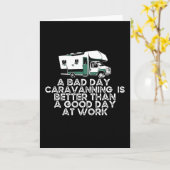 Funny Caravanning, Camping Lover Kaart (Gele Bloem)