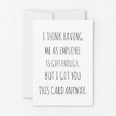 Funny Card for Boss Day - Kaart van werknemer