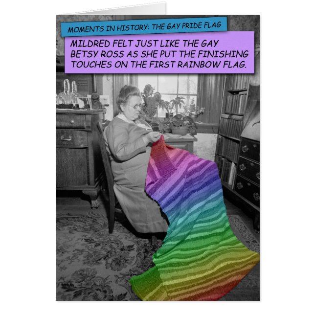 Funny Card - Mildred, de gay Betsy Ross (Voorkant)