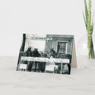 Funny Card - Paardendiner Feestdagen Kaart