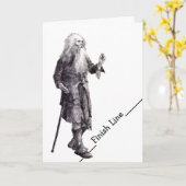 Funny Card Pensioen Finish Line & Old Guy Humor Kaart (Gele Bloem)