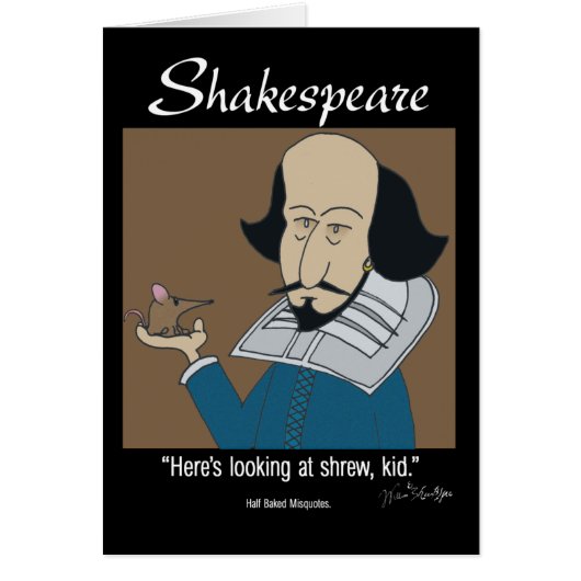 Funny Card - Shakespeare en de Shrew (Voorkant)