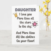 Funny Card voor dochter Kaart (Gele Bloem)