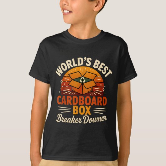Funny Cardboard Box Breaker Downer Sarcastic Retro T-shirt (Voorkant)