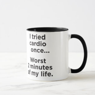 Funny Cardio Gym Motivatie Humor Mok