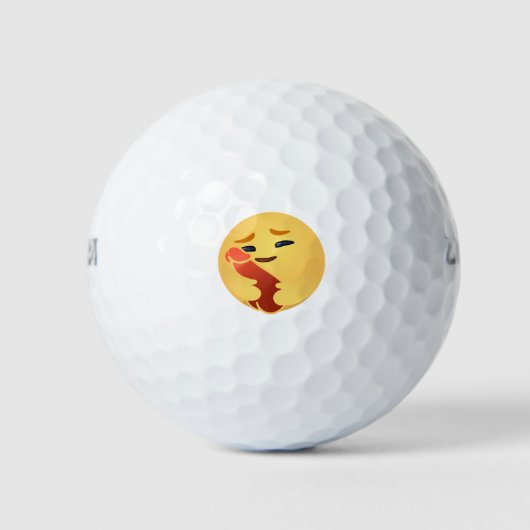 Funny Care Emojis Facebook Golfballen (Voorkant)