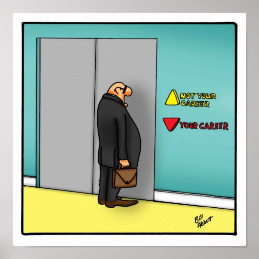 Funny Career Path Workplace Poster (Voorkant)