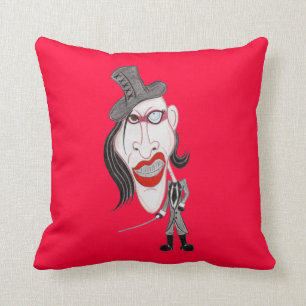 Funny Caricature Dark Gothic Metal 90's Pillow Kussen