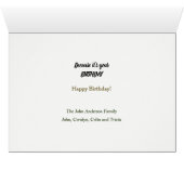 Funny Carlin Chien célébrant la carte d'anniversai (Intérieur Horizontal (Bas))