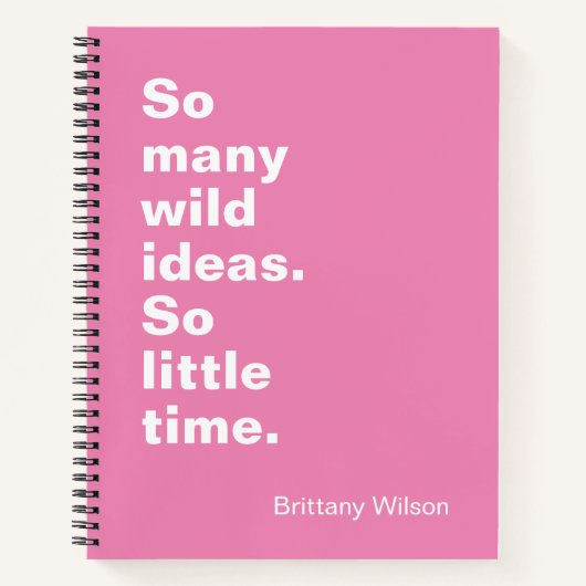 Funny Carnet spiral rose (Devant)