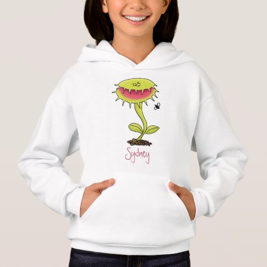 Funny carnivorous Venus fly trap plant cartoon (Voorkant)