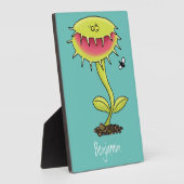Funny carnivorous Venus fly trap plant cartoon Fotoplaat (Zijkant)
