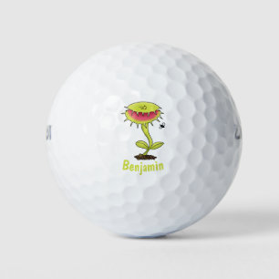Funny carnivorous Venus fly trap plant cartoon Golfballen