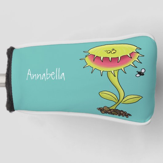Funny carnivorous Venus fly trap plant cartoon Golfheadcover (Voorkant)