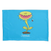 Funny carnivorous Venus fly trap plant cartoon Kussensloop (Voorkant)