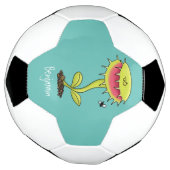 Funny carnivorous Venus fly trap plant cartoon Voetbal (Gedraaid)