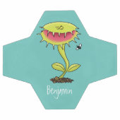 Funny carnivorous Venus fly trap plant cartoon Voetbal (Enkel)