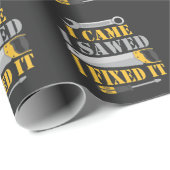 Funny Carpenter Saw Handyman Workshop Tools Cadeaupapier (Rol Hoek)