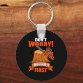 Funny Carpenter Saying - Don't Worry! I Hugged It Sleutelhanger (Voorkant)