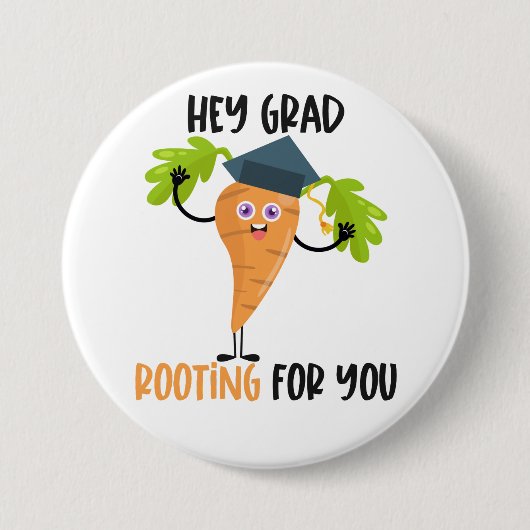 Funny Carrot Pun Afstuderen Ronde Button 7,6 Cm (Voorkant)