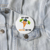 Funny Carrot Pun Afstuderen Ronde Button 7,6 Cm (In situ)